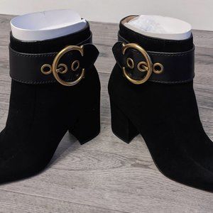 Women's Black Coach Dara Suede Bootie Size 6